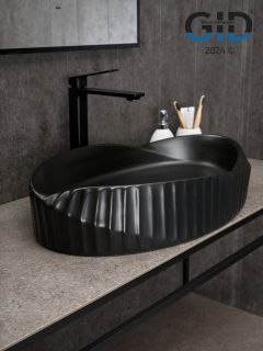 Раковина Gid Bm888 53358 накладная черная матовая 60x38.5x13.5